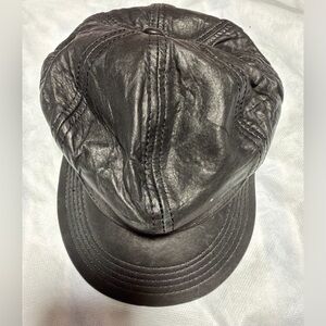 Black Leather Cap